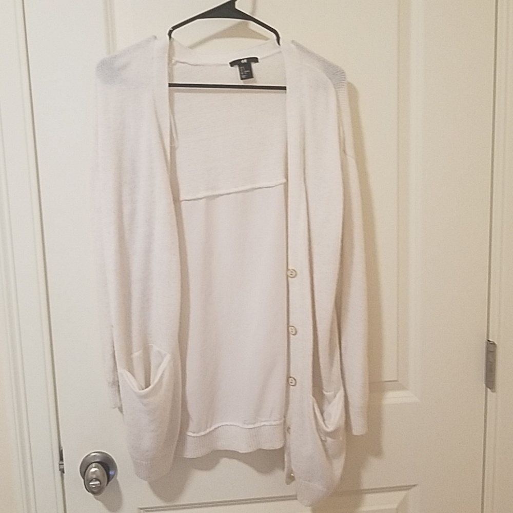 White long cardigan